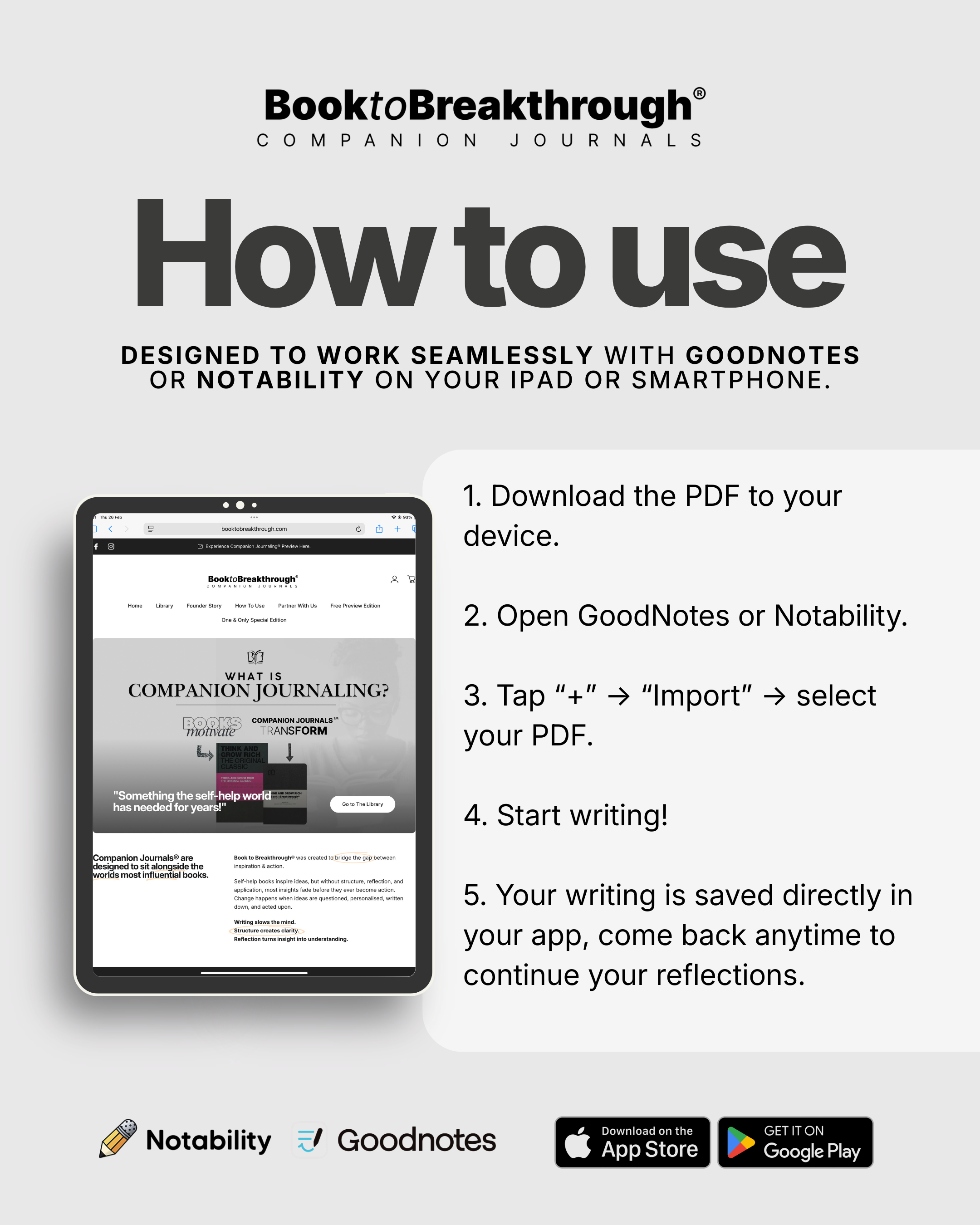 Think and Grow Rich: A Book to Breakthrough® Companion Journal Inspired by Napoleon Hill’s Timeless Classic (1937).